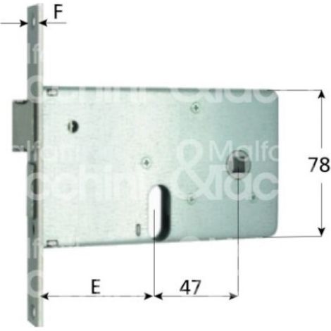 SERRATURA MG 809 CON CILINDRO OVALE MM.70 (1/2)
