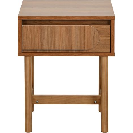 Table de chevet 1 tiroir en bois - Bois foncé - Abby (1/5)
