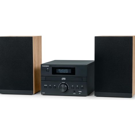 Thomson Mic123dab Micro Sistema Hi-Fi Cd/Usb/Dab+ Bluetooth Madera/Negro (1/5)