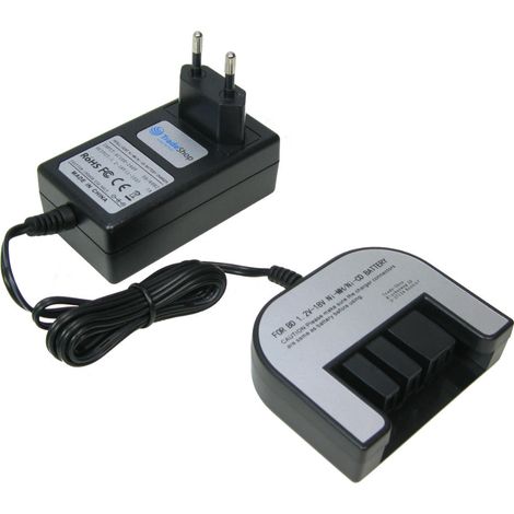 Trade-Shop Universal Akku Ladegerät (1,2V-18V) Ladestation Schnellladegerät für Black & Decker XD1200 XD1200K XTC12IK XTC12IKH XTC143BK XTC183BK XTC18BK BD146F3 EPC12CA HP126F2B