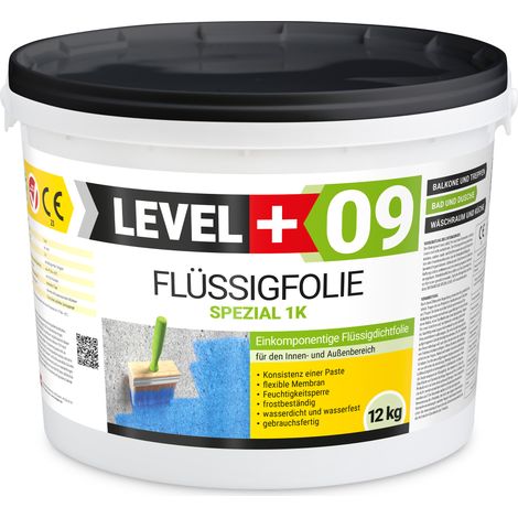LEVEL+ Flüssigfolie Abdichtung Dichtfolie Flexibel L+09 - 12KG