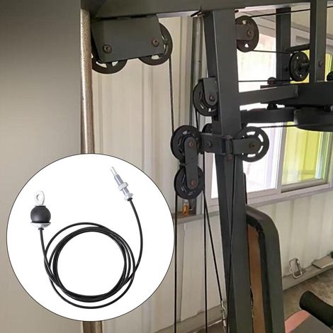 Fournitures De Câble De Poulie De Bricolage, Diamètre 5mm, Câbles Métalliques En Acier Pour Biceps Sport, 250cm (1/5)