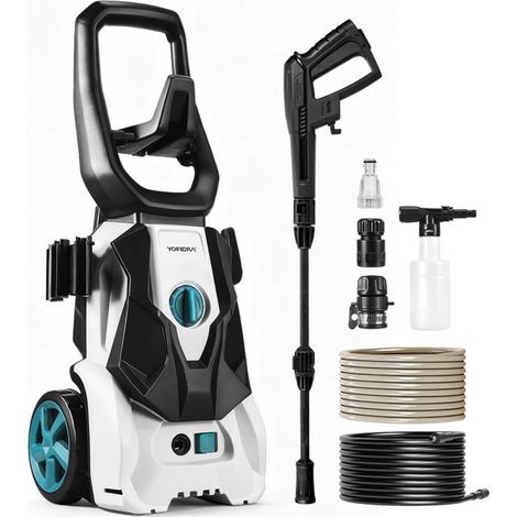 Nettoyeur haute pression électrique 135 Bar brushless,AC220V-240V50/60Hz,Débit : 390 l/h, Poids : 5.3 kg, Pistolet Haute Pression, Rotabuse, Lance, Home Kit