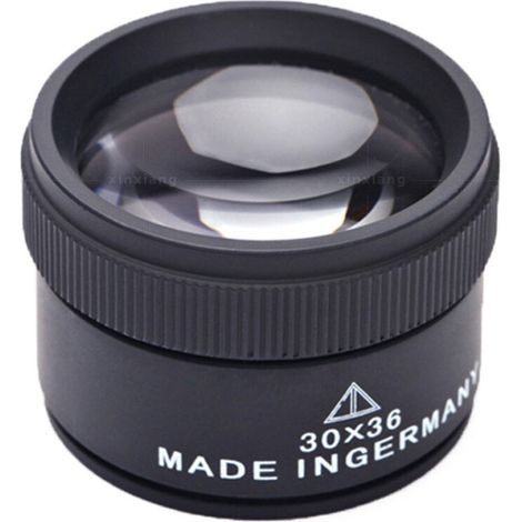 30X Loupe de Bijoux,Métal Portable Grossissement Optique,Loupe de Poche pour Pièces de Monnaie Timbres Bijoux Montre (1/5)