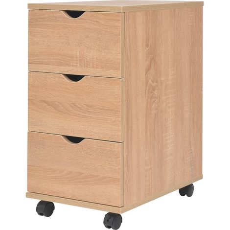 Drawer Unit 33x45x60 cm Oak vidaXL