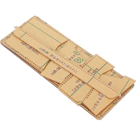Lot de 7 gabarits acryliques transparents pour portefeuille, pochoir de bricolage manuel, guide de couture en cuir, outil de marquage portable (1/5)