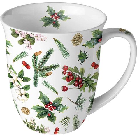 Tasse en Porcelaine Fine - Verdure d'hiver