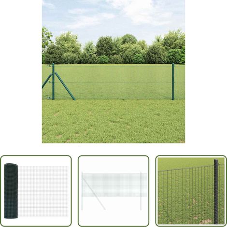 vidaXL Clôture jardin - Clôture en fil soudé Vert 0,4 x 100 m (1/5)
