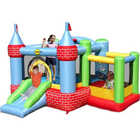 Castello Gonfiabile per Bambini con Motore Saltarello Scivolo Palline (1/5)