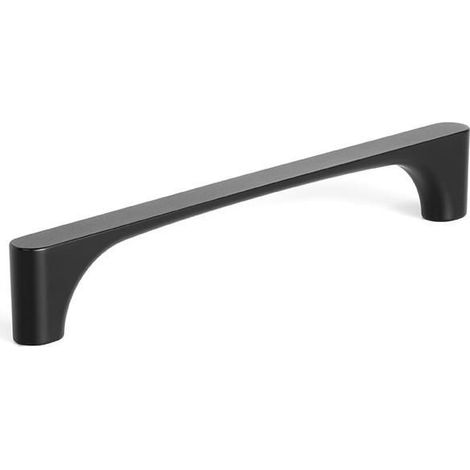 tirador valle de zamak 128 mm - acabado gris, negro, blanco u oro para muebles contemporáneos acabado negro mate