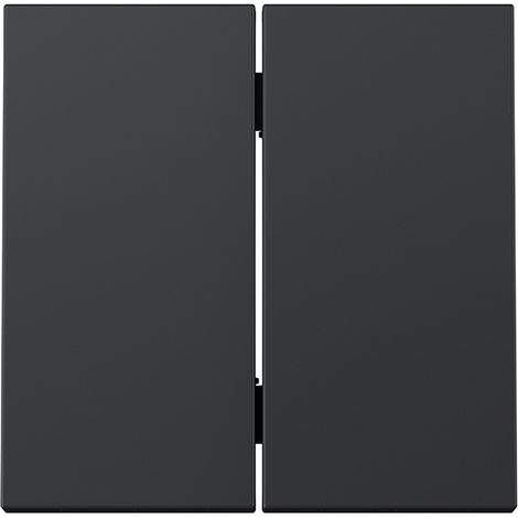 Interrupteur double pulsant noir mat Simon 360 (1/5)