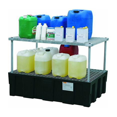 Rayonnage rétention 2 niveaux - 224 litres - 90644 (1/3)