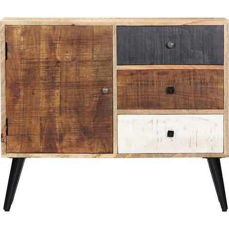 Maison Exclusive - Credenza 88x30x73 cm in Legno Massello di Mango (1/5)