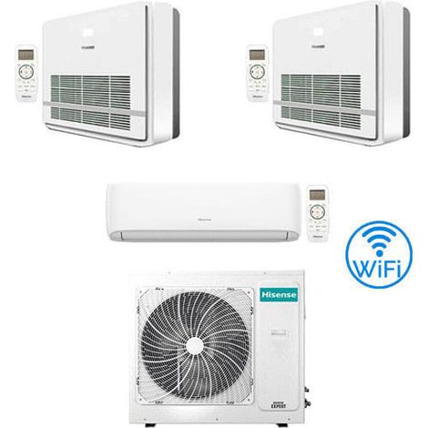 Klimaanlage Hisense R32 Test-Split-Inverter Hi Comfort Wifi plus Konsole 9000 + 12000 + 12000 BTU mit E.U. 4AMW81U4RJC Klasse A++/A+