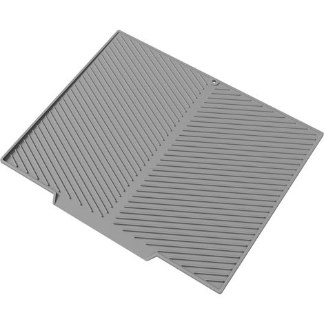 Tapis Egouttoir Vaisselle - Silicone 40 x 30 cm - Surface Inclinée et Rainurée - Pour Cuisine - 1 Pièce