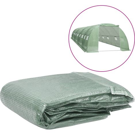 Couverture de remplacement de serre (32 m²) 400x800x200 cm Vert vidaXL