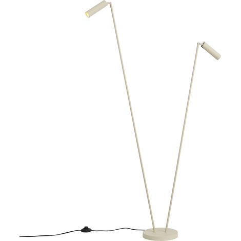 QAZQA Modern Floor Lamp Beige 2-Lights GU10 35mm - Thomas