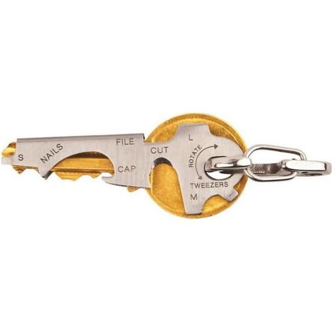 Outil Multifonction - Ouvre-bouteille Tournevis Lime À Ongles Cure-ongles Coupe-fil Pince À Épiler - Pour Trousseau De Clés - 1 Pièce