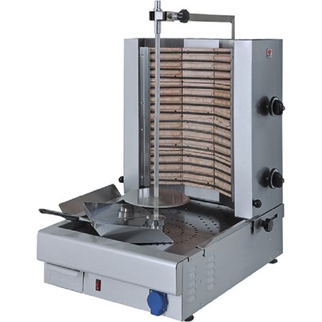 Gril à kebab électrique avec 2 zones de chauffage, moteur inférieur, 30 kg 540x480x880 mm - VIRTUS
