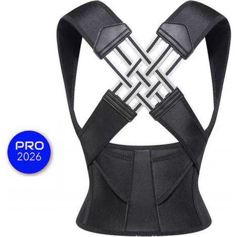 Ceinture lombaire Reviora - Correcteur de posture pour femmes et hommes - Redresseur de haut du dos ajustable - Correcteur de posture - Sangle lombaire (1/5)