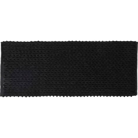 Grand Tapis de Salle de Bain épais Noir 50 x 120 cm - Five