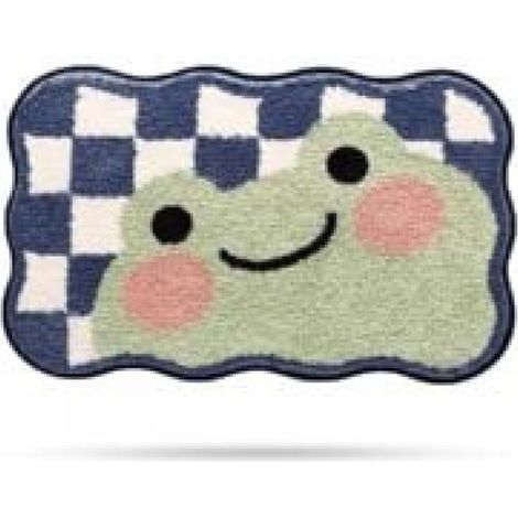 (400×600×30mm) Cute Frog Bath Mat, Super Soft, Absorbent, Machine Washable, Non-Slip, Suitable for Bathtub, Shower and Bathroom (1/5)