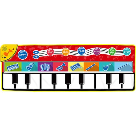 Tapis musical bébé antidérapant moelleux, piano clavier multifonction tapis de jeu éducatif Type D (1/5)