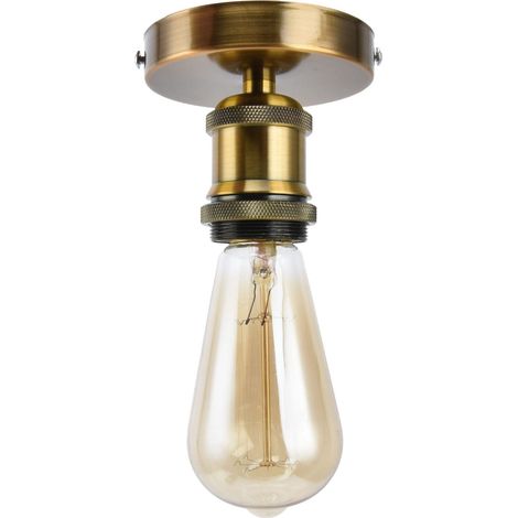 Douille d'Ampoule, E26 E27 Plafonnier Moderne Support d'Ampoule Base Support d'Ampoule Mural Douille Ou Cuisine Chambre Salon (Bronze doré) (1/5)