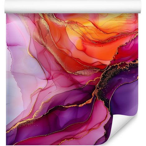 Papel pintado tinta violeta, morado y rojo para salón y dormitorio 50x1000 (1/5)