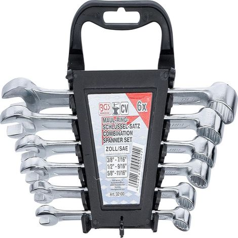 Clé Mixte - 3/8" à 11/16" - Jeu de 6 Pièces - Pour Réparation Automobile et Bricolage Domestique (1/5)