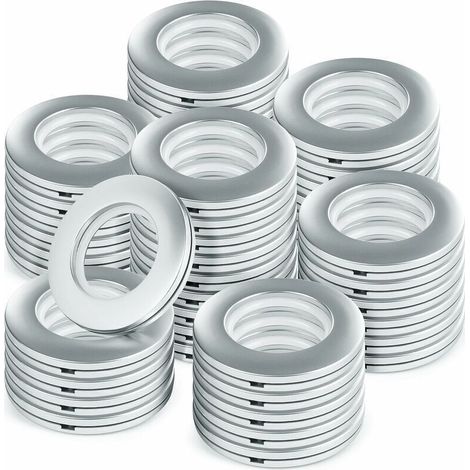 oeillet Anneaux 50 pièces Rideau Oeillets Rond en Plastique Anneaux Clips diamètre intérieur 4.4cm Bricolage fenêtre Rideau Anneaux Rideau de Douche Mat Ruban(7.7x4.4cm) (1/5)