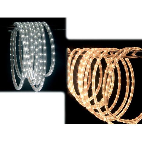 Tira de LED fija de 6 m blanca cálida para exteriores IP44 – ideal para decorar el jardín