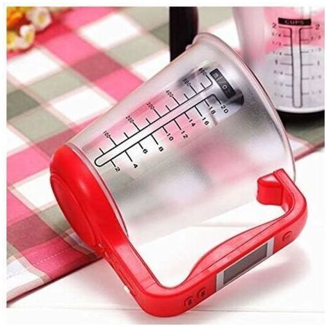 Verre doseur Verre Mesureur Numérique avec Balance de Cuisine Cruche de Mesure avec Numérique Ecran
