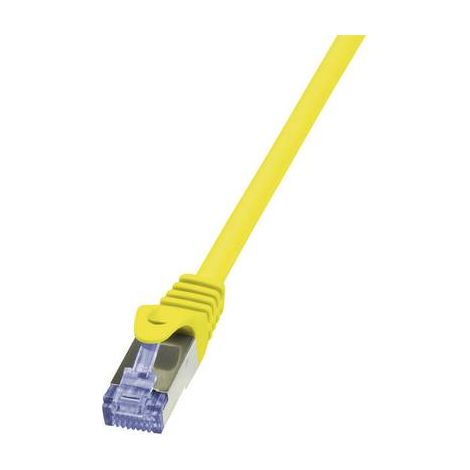 Câble réseau RJ45 CAT 6A S / FTP LogiLink - 2 connecteurs RJ45 - 2 m - Jaune - CQ3057S (1/2)