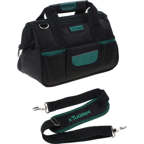 Sac à outils en tissu Oxford, organisateur de rangement à outils à plusieurs compartiments, grande capacité pour électriciens, bricolage, mallette de grande capacité (1/5)