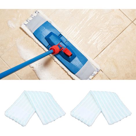 Paño de limpieza reutilizable con excepcional capacidad de absorción – 2 unidades para suelos de piedra y baldosa – 48 x 15 cm – fibra de algodón (1/5)