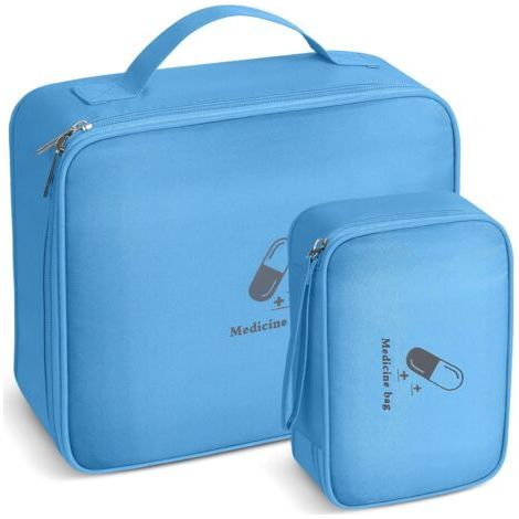 Trousse de Secours Vide, 2 Pièces Étanche Sac de Médecine Portable, Trousse de Médecine Sac d'urgence de Grande Capacité, Sac de Rangement de Médicaments pour Maison, Bureau, Voyages (1/5)