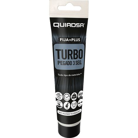 Adesivo polimerico elastico rapido “Fija + Plus Turbo” per interni ed esterni, bianco (150g)