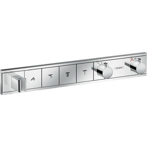 Module thermostatique RainSelect encastréavec 4 fonctions chroméé