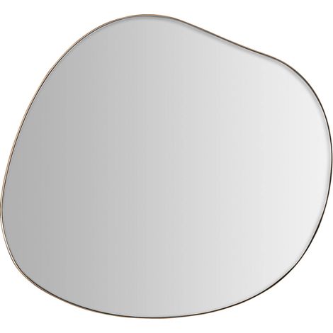 Miroir mural contemporain forme irrégulière finition dorée élégante - Doré effet métal élégant (1/2)
