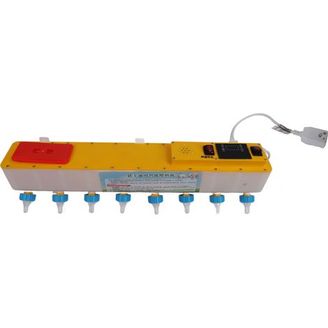 10L Distributeur de lait en silicone pour agneaux avec 8 tétines, abreuvoir pour animaux d'élevage (agneaux, porcelets, bovins), prise AU 220V