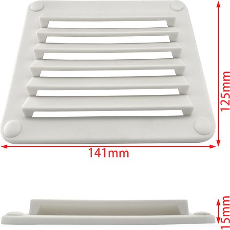 Ventilation flap made of black and white plastic, ventilation window, ventilation opening 14112515mm, accessories for boats, yachts and motorhomes, black plastic.--DTEKGAZ