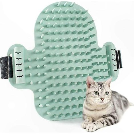 Brosse de massage murale pour animaux, brosse d'angle auto-nettoyante pour chats et chiens, outil de toilettage avec fonction jouet interactif (1/5)