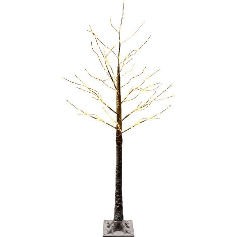 Snow-Covered LED Christmas Tree Brown 22 x 22 x 150 cm Plastic vidaXL (1/4)