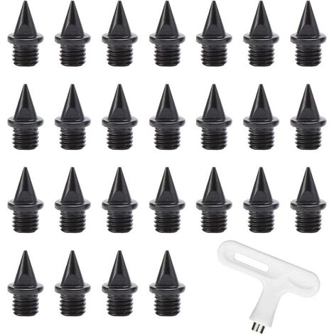 Spikes for Athlete pour L'Athlétisme, Pointes de Chaussures Remplacement, Pointe Athlétisme, Pointes de Rechange pour L'athlétisme, 25 Pièces, avec 1 Clé à Clous (1/5)