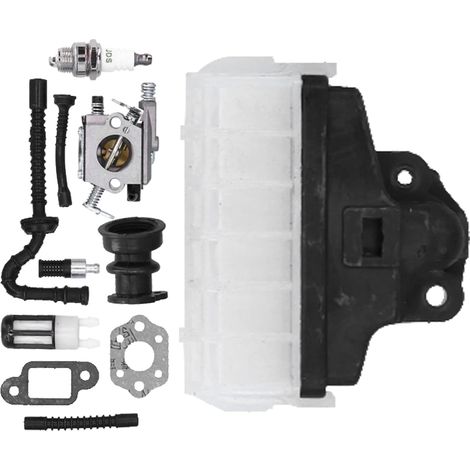 Kit de Réparation de Carburateur pour Tronçonneuse, Compatible avec Le Modèle 021 023 025, Comprend des Joints, Filtre de Conduite de Carburant, Kit de Bougie d'allumage, Idéal pour la (1/5)