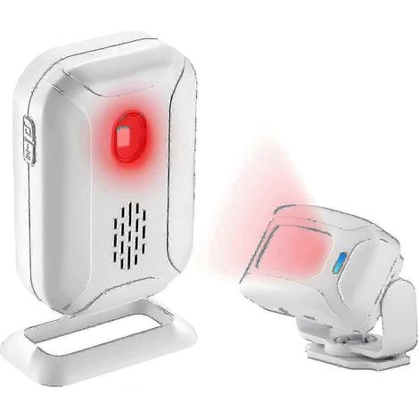 Sonnette de porte à détecteur de mouvement avec carillon pour entrée commerciale, interphone d'accueil pour magasin, alerte de porte sans fil pour bureau ou boutique (1/5)