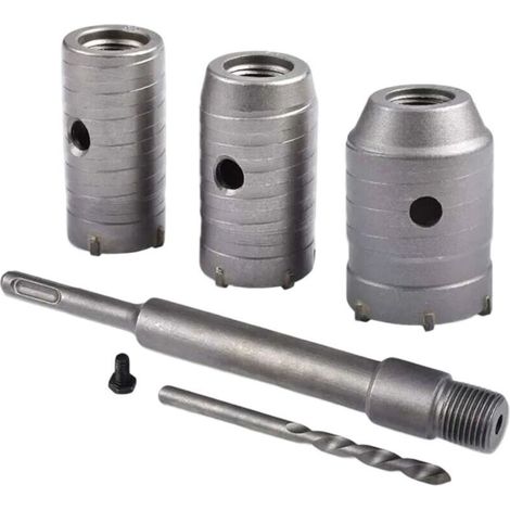 Set scies cloches trépan Ø30/40/50mm - Trépan béton 350mm SDS Plus - Tige extension - Pointe carbure - Professionnel