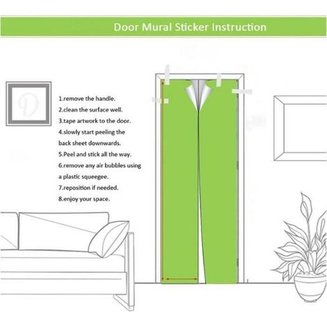 Sticker Porte Effet 3D loup animal 77 x 200cm Poster de Porte, PVC Imperméable Papier Peint pour Chambre Salle de Bain Mul STICKERS (1/4)