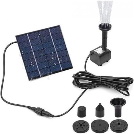 PA AIPERQ Mini pompe de fontaine solaire Kit de panneau d'alimentation de pompe à eau solaire Pompe à eau à panneau solaire pour piscine de jardin (1/5)